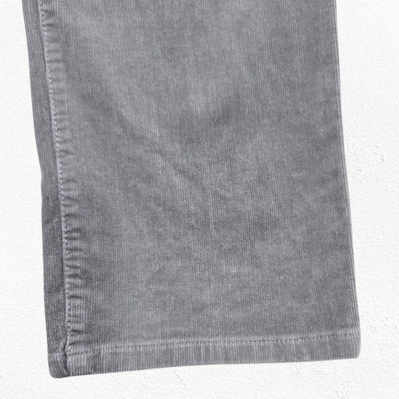 Talbots Gray Corduroy Pants Simply Flattering 5-Pocket Straight Leg Size 12P - Picture 10 of 13
